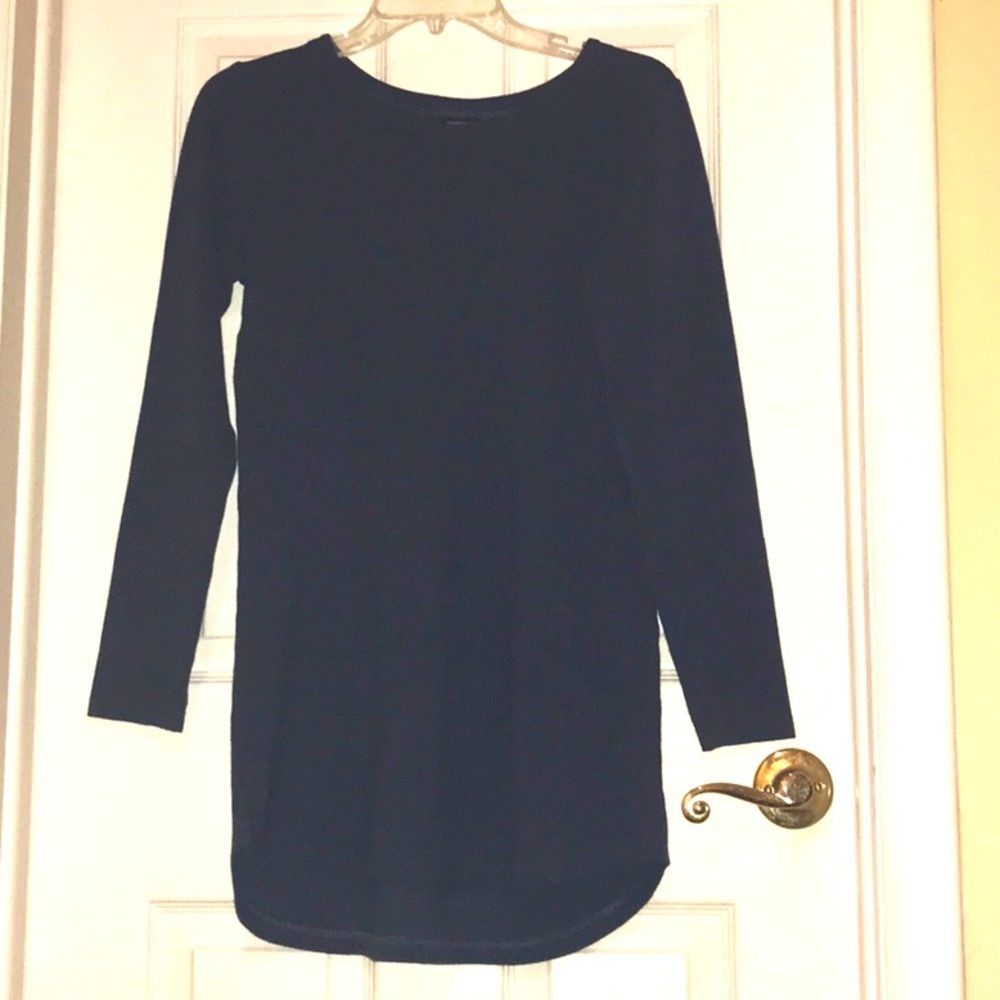 Maggiesorganics crew neck, dusty navy, tunic, size M
